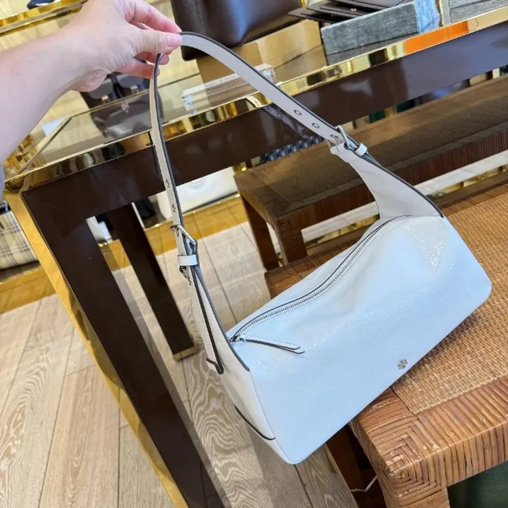 Tory Burch Rory Crinkle Shoulder Bag 183168 $495 Cirrus Cloud
